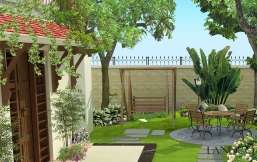 Vẻ đẹp ấn tượng cho sân vườn biệt thự Pháp Vân